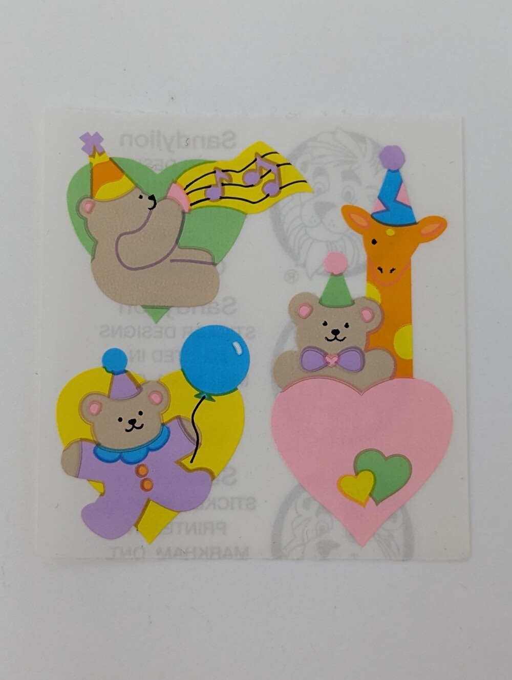 Sandylion Stickers Vintage Teddy Bear Party